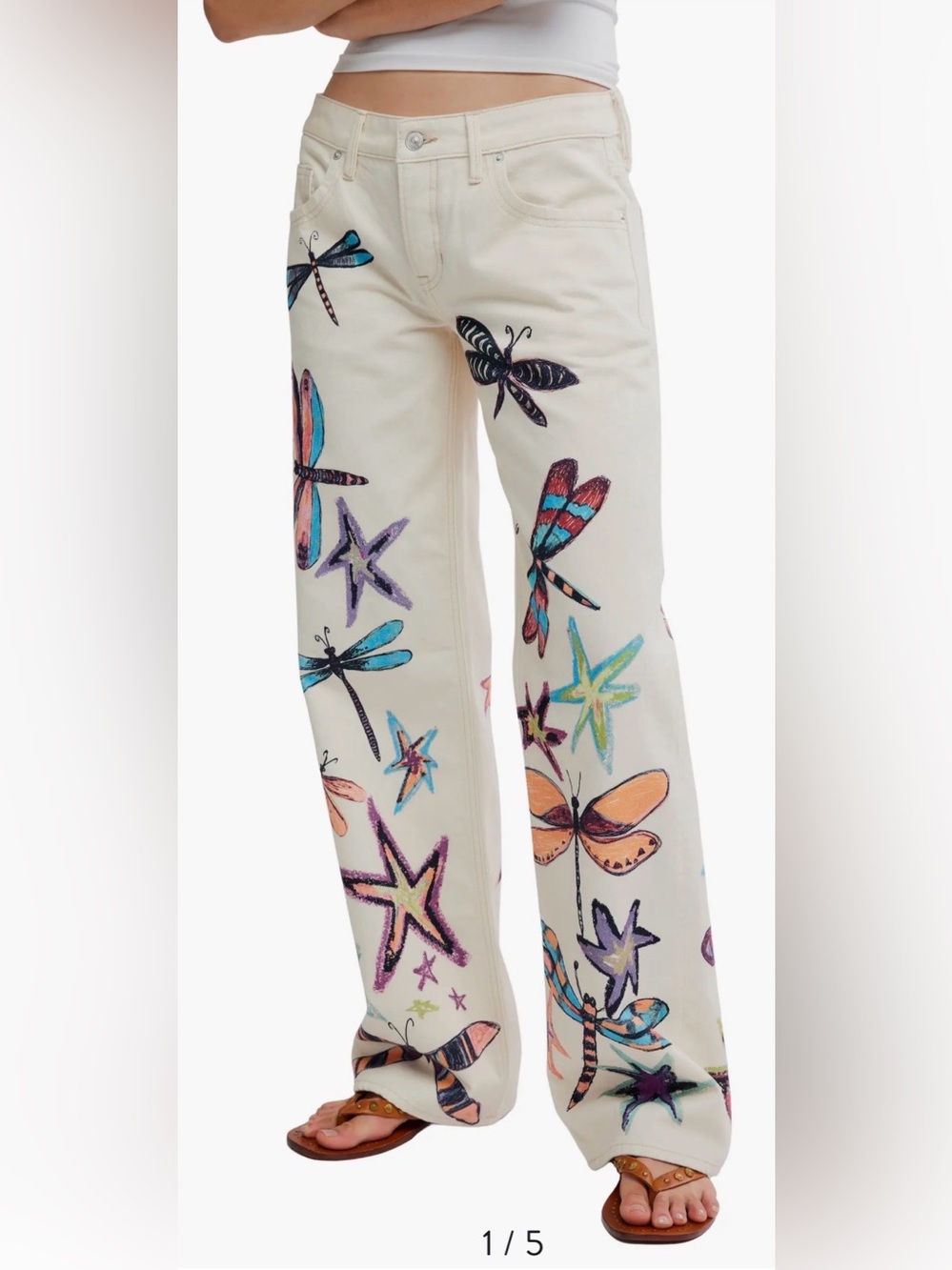 We the  Free Tennessee Trompe L'Oeil Print Jeans Pants